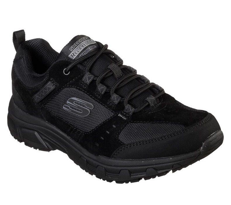 Skechers Herr Svarta Sneakers - Relaxed Fit: Oak Canyon - Sverige (EZKQY-6579)
